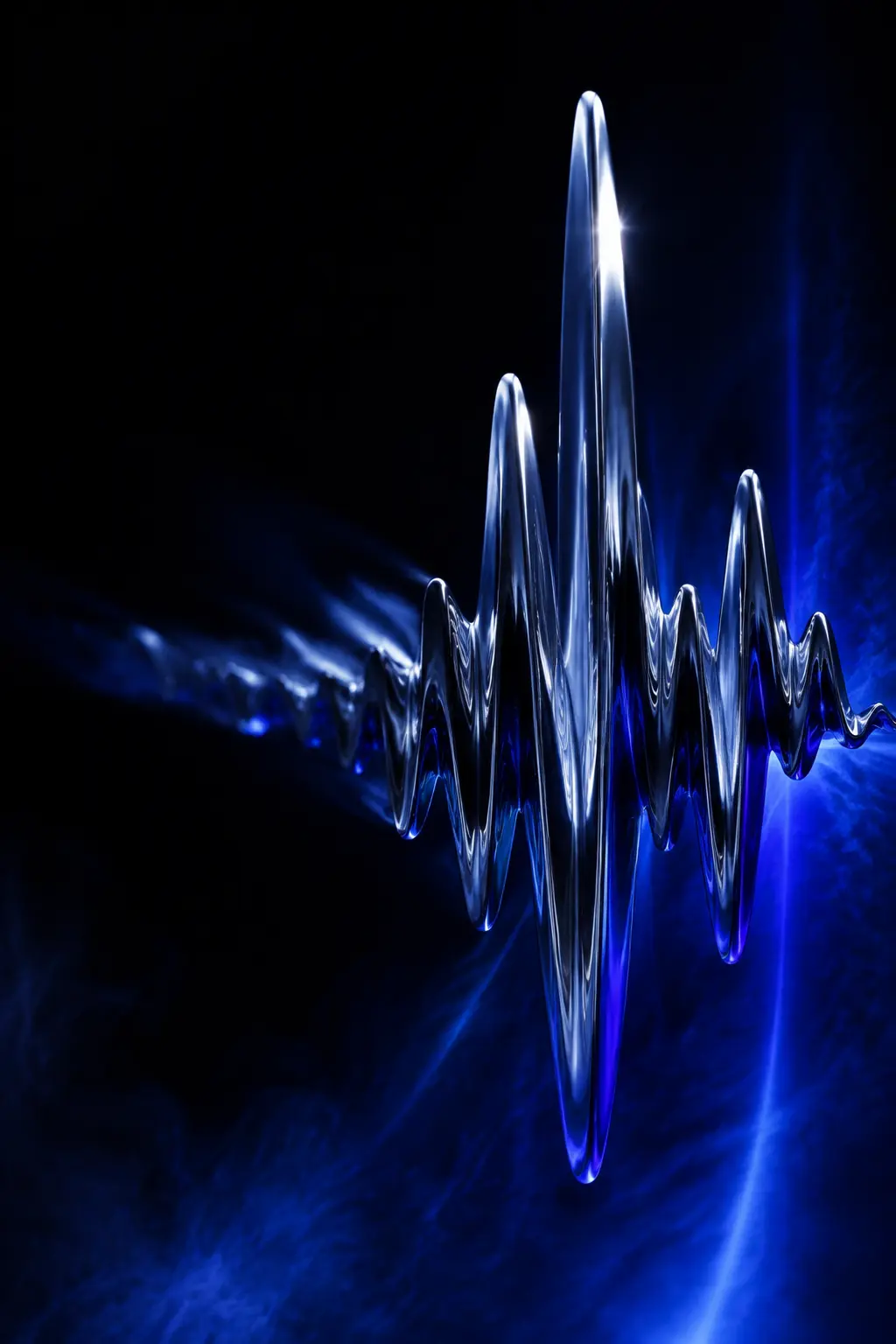Abstract glass waveform used as the Frequency FM hero image