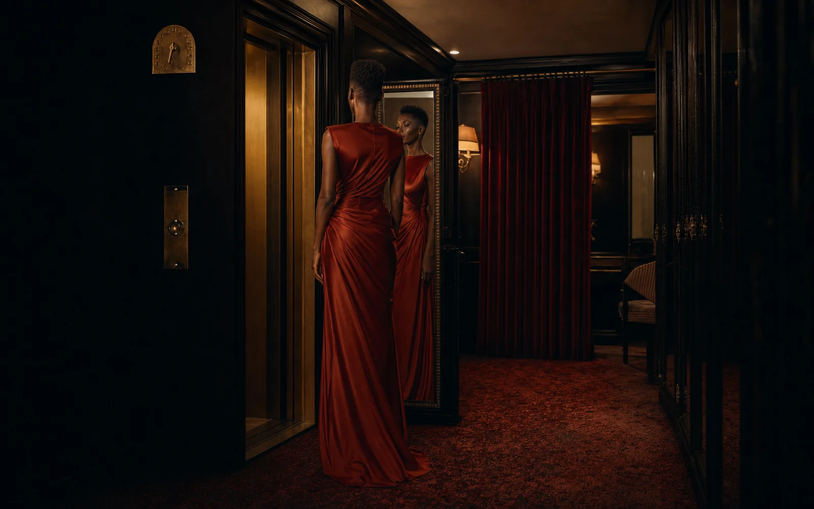 Red Room hotel fitting scene